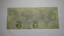 Load image into Gallery viewer, $5 1861 Egg Harbor City New Jersey NJ Obsolete Currency Bank Note Bill! EH Bank