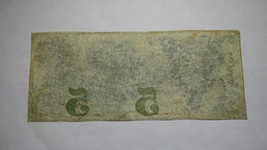 $5 1861 Egg Harbor City New Jersey NJ Obsolete Currency Bank Note Bill! EH Bank