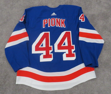 Load image into Gallery viewer, 2017-18 Neal Pionk New York Rangers NHL Debut Game Used Worn Hockey Jersey Jets