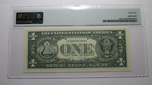 $1 1999 Repeater Serial Number Federal Reserve Currency Bank Note Bill PMG UNC64