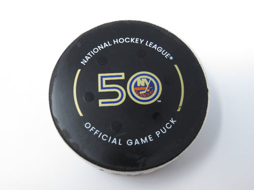 2022-23 New York Islanders Edmonton Oilers Game Used NHL Puck! Sorokin Shutout