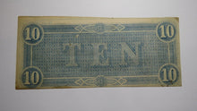 Load image into Gallery viewer, $10 1864 Richmond Virginia VA Confederate Currency Bank Note Bill RARE! T68 VF+