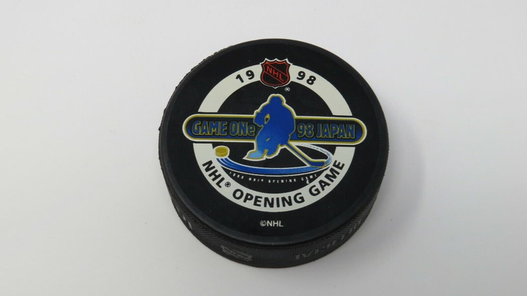 1998 NHL Game One Official Bettman Game Puck! Not Used RARE '98 Japan Opening