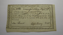 Load image into Gallery viewer, 1791 One Pound Connecticut Comptroller&#39;s Office Colonial Currency Note Pomeroy!