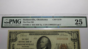$10 1929 Holdenville Oklahoma OK National Currency Bank Note Bill Ch. #5270 VF25