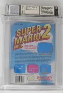 Super Mario Brothers 2 Complete In Box Nintendo Video Game Wata Graded 8.0 CIB