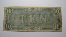 Load image into Gallery viewer, $10 1864 Richmond Virginia VA Confederate Currency Bank Note Bill RARE T68 FINE