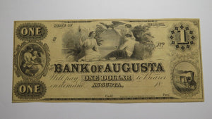 $1 18__ Augusta Georgia Obsolete Currency Bank Note Bill Bank of Augusta UNC++