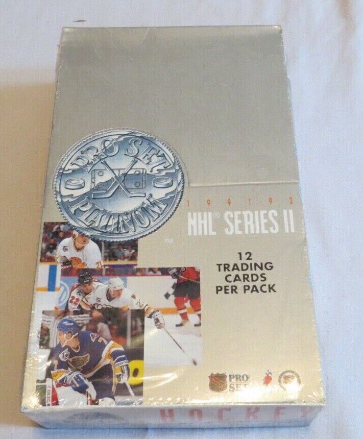1991-92 Pro Set Platinum NHL Series 2 Sealed Box Of Hockey Cards! 36 Packs!