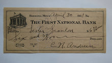 Load image into Gallery viewer, $6.39 1931 Hibbing Minnesota MN Cancelled Check! First National Bank