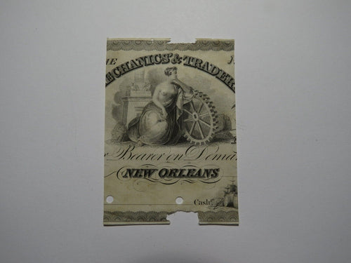 $5 18__ New Orleans Louisiana LA Obsolete Currency Bank Note Remnants Bill!