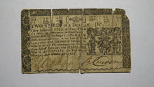 Load image into Gallery viewer, 1770 $2/3 Maryland MD Colonial Currency Bank Note Bill RARE Two Thirds Dollar!