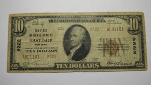 $10 1929 East Islip New York NY National Currency Bank Note Bill Ch. #9322 RARE