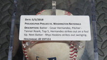 Load image into Gallery viewer, 2018 Tanner Roark Washington Nationals Two Strikeout Game Used MLB Baseball!