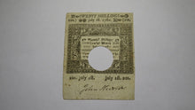 Load image into Gallery viewer, 1780 Twenty Shillings Connecticut Colonial Currency Bank Note Bill RARE 20s