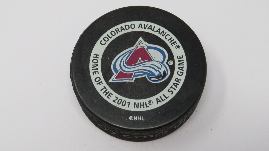 2000-01 Colorado Avalanche Official Bettman Game Puck Not Used OneYear Style