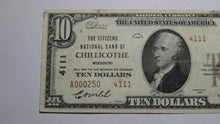 Load image into Gallery viewer, $10 1929 Chillicothe Missouri MO National Currency Bank Note Bill Ch. #4111 VF!