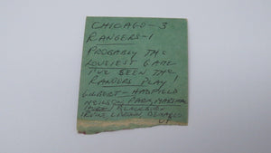 March 1, 1970 New York Rangers Vs. Chicago Blackhawks NHL Hockey Ticket Stub