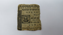 Load image into Gallery viewer, 1776 One Shilling New York NY Colonial Currency Bank Note Bill