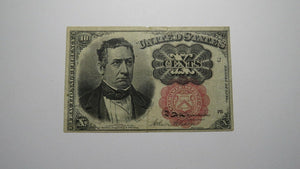 1874 $.10 Fifth Issue Fractional Currency Obsolete Bank Note Bill VF Condition