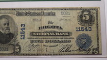 Load image into Gallery viewer, $5 1902 Bogota New Jersey NJ National Currency Bank Note Bill! #11543 FINE PCGS!