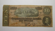 Load image into Gallery viewer, $10 1864 Richmond Virginia Confederate Currency Bank Note Bill T68 Fine Shape