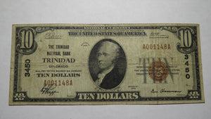 $10 1929 Trinidad Colorado CO National Currency Bank Note Bill Ch. #3450 FINE!