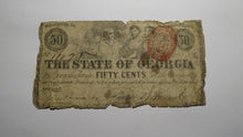 Load image into Gallery viewer, $.50 1863 Milledgeville Georgia GA Obsolete Currency Bank Note Bill State of GA