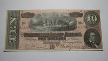 Load image into Gallery viewer, $10 1864 Richmond Virginia VA Confederate Currency Bank Note Bill RARE T68 CU+