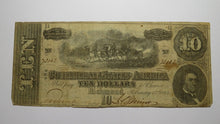 Load image into Gallery viewer, $10 1864 Richmond Virginia VA Confederate Currency Bank Note Bill T68 VERY GOOD