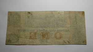 $1 1853 Adrian Michigan MI Obsolete Currency Bank Note Bill Adrian Insurance Co.