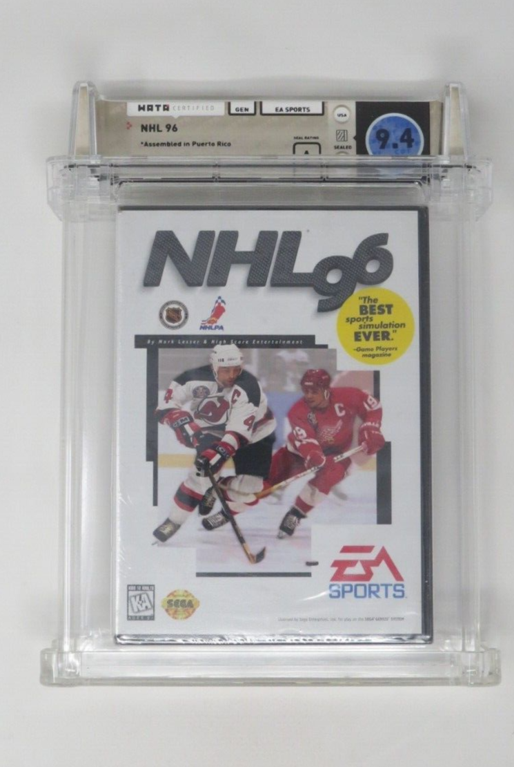 New NHL '96 Hockey Sega Genesis Factory Sealed Video Game Wata Graded 9.4 A!