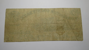 $5 1863 Blackstone Massachusetts MA Obsolete Currency Bank Note Bill! Worcester