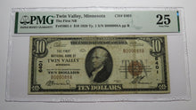 Load image into Gallery viewer, $10 1929 Twin Valley Minnesota MN National Currency Bank Note Bill #6401 VF25
