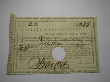 Load image into Gallery viewer, 1789 Connecticut Pay Table Office Colonial Currency Note Bill! Peter Colt Signed
