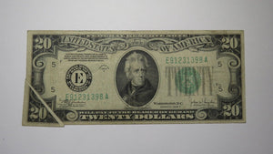 $20 1934-C Gutter Fold Error Richmond Federal Reserve Bank Note Currency Bill