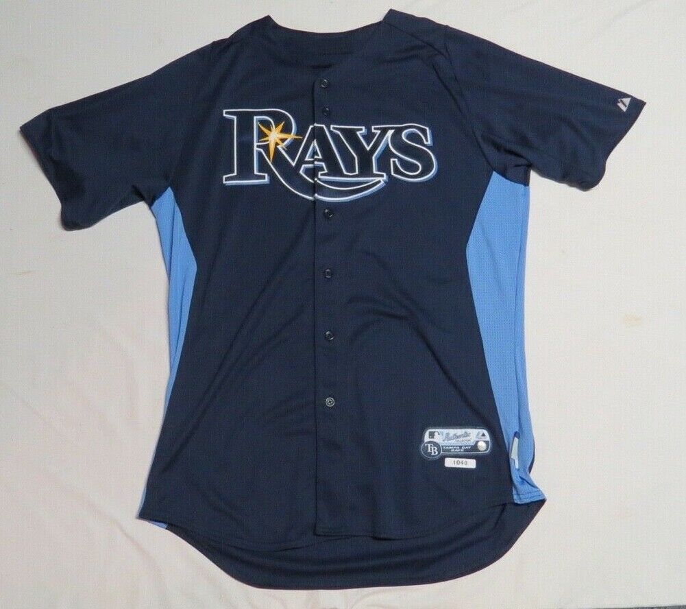 2010 Randy Choate Tampa Bay Rays Game Used Worn ST MLB Baseball Jersey!