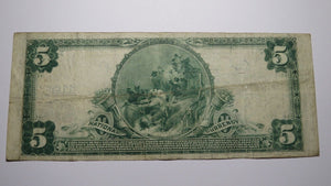 $5 1902 Clifton New Jersey NJ National Currency Bank Note Bill! Ch. #11983 VF++