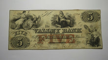 Load image into Gallery viewer, $5 1856 Hagerstown Maryland MD Obsolete Currency Bank Note Bill! Valley Bank