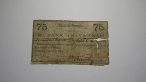 $.75 1863 Savannah Georgia GA Obsolete Currency Bank Note Bill! Bank of Savannah