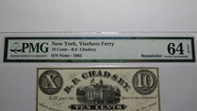 Load image into Gallery viewer, $.10 1862 Vischers Ferry New York NY Obsolete Currency Bank Note Bill! UNC64 PMG
