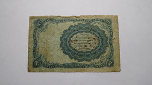 1874 $.10 Fifth Issue Fractional Currency Obsolete Bank Note Bill 5th Iss. USA!