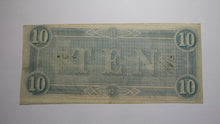 Load image into Gallery viewer, $10 1864 Richmond Virginia VA Confederate Currency Bank Note Bill RARE T68 VF+