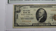 Load image into Gallery viewer, $10 1929 Talladega Alabama AL National Currency Bank Note Bill Ch #7558 VF25 PMG