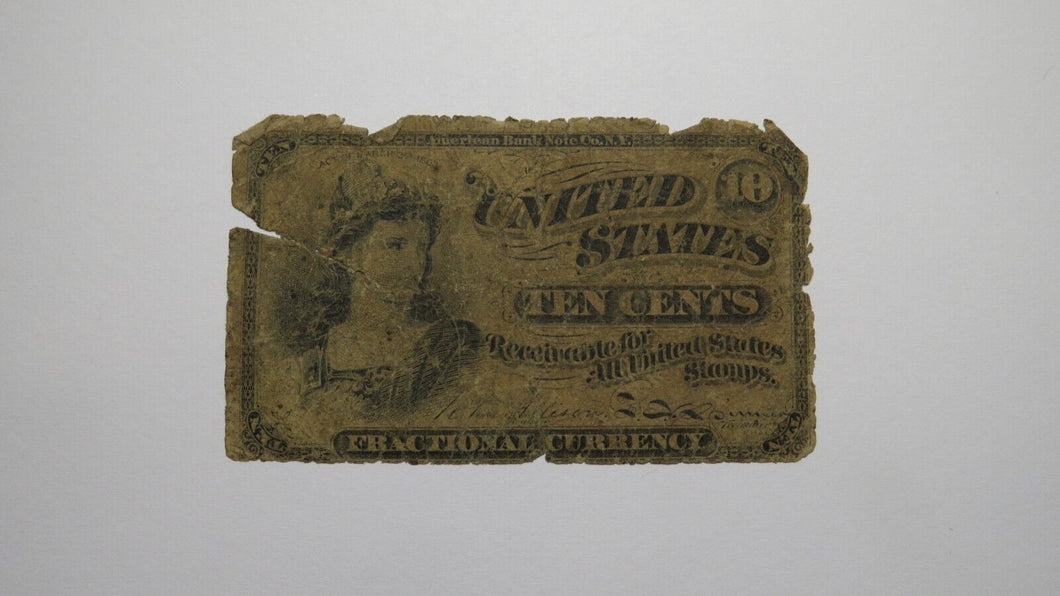 1863 $.15 Fourth Issue Fractional Currency Obsolete Bank Note Bill! 4th AG