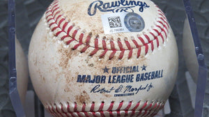 2019 Rosell Herrera Miami Marlins Game Used Double MLB Baseball! 2B Hit Nats