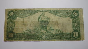 $10 1902 Battle Creek Michigan MI National Currency Bank Note Bill Ch #11852
