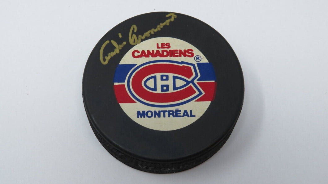 Andre Pronovost Montreal Canadiens Autographed Signed Official NHL Hockey Puck
