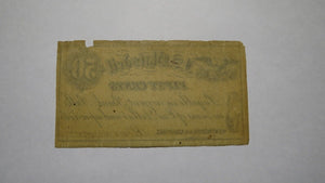 $.50 1862 Wentworth New Hampshire NH Obsolete Currency Bank Bill Fractional Note