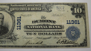 $10 1902 Dumont New Jersey NJ National Currency Bank Note Bill! Ch. #11361 Fine+